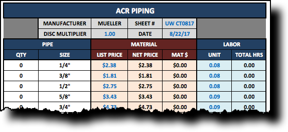 VRF ACR Piping - VRF Wizard